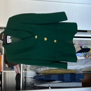 Oleg Cassini blazer green 100% wool size 10